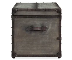 Amsel Gray Storage Trunk -Best Furniture Store 810458018 5