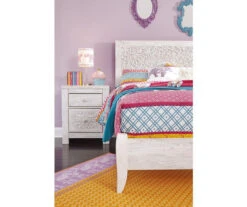 Paxberry Whitewash Carved Medallion Full Headboard -Best Furniture Store 810458221 4