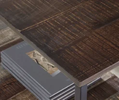 Lamoney Gray, White & Brown Slat Console Table 9 Lamoney Gray, White & Brown Slat Console Table -Best Furniture Store 810458257 4