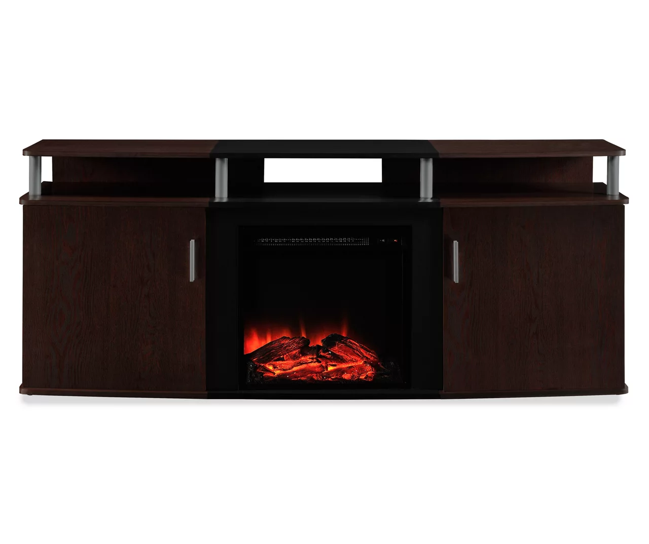 63" Bridgeport Cherry Electric Fireplace Console 1 63" Bridgeport Cherry Electric Fireplace Console
