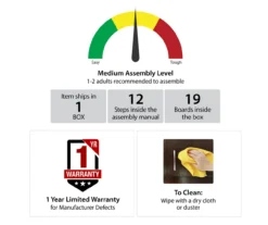 65" Wilton Black Electric Fireplace Console -Best Furniture Store 810464969 6