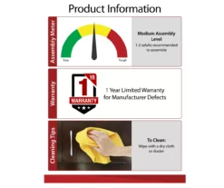 Ameriwood 47" Grandcastle Electric Fireplace Console 23 Ameriwood 47" Grandcastle Electric Fireplace Console -Best Furniture Store 810464997 6