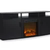 63" Bridgeport Black Electric Fireplace Console