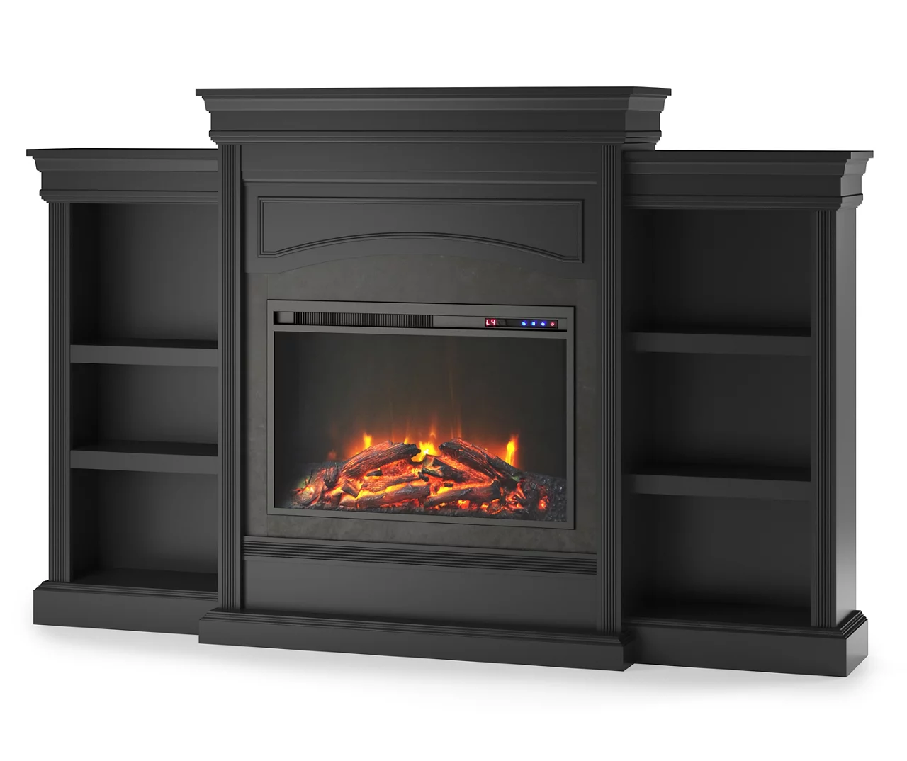 69" Shoreleaf Black Mantel Electric Fireplace 1 69" Shoreleaf Black Mantel Electric Fireplace