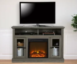 47" Grandcastle Rustic Gray Electric Fireplace Console -Best Furniture Store 810465006 1