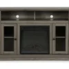 47" Grandcastle Rustic Gray Electric Fireplace Console