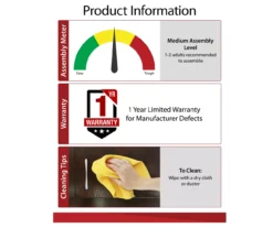 47" Grandcastle Rustic Gray Electric Fireplace Console -Best Furniture Store 810465006 5