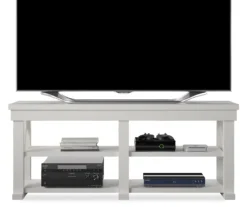 Stockton White TV Stand -Best Furniture Store 810465101 2