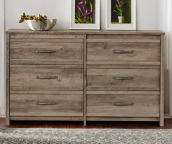 Duncan Gray Oak 6-Drawer Dresser -Best Furniture Store 810465129 1