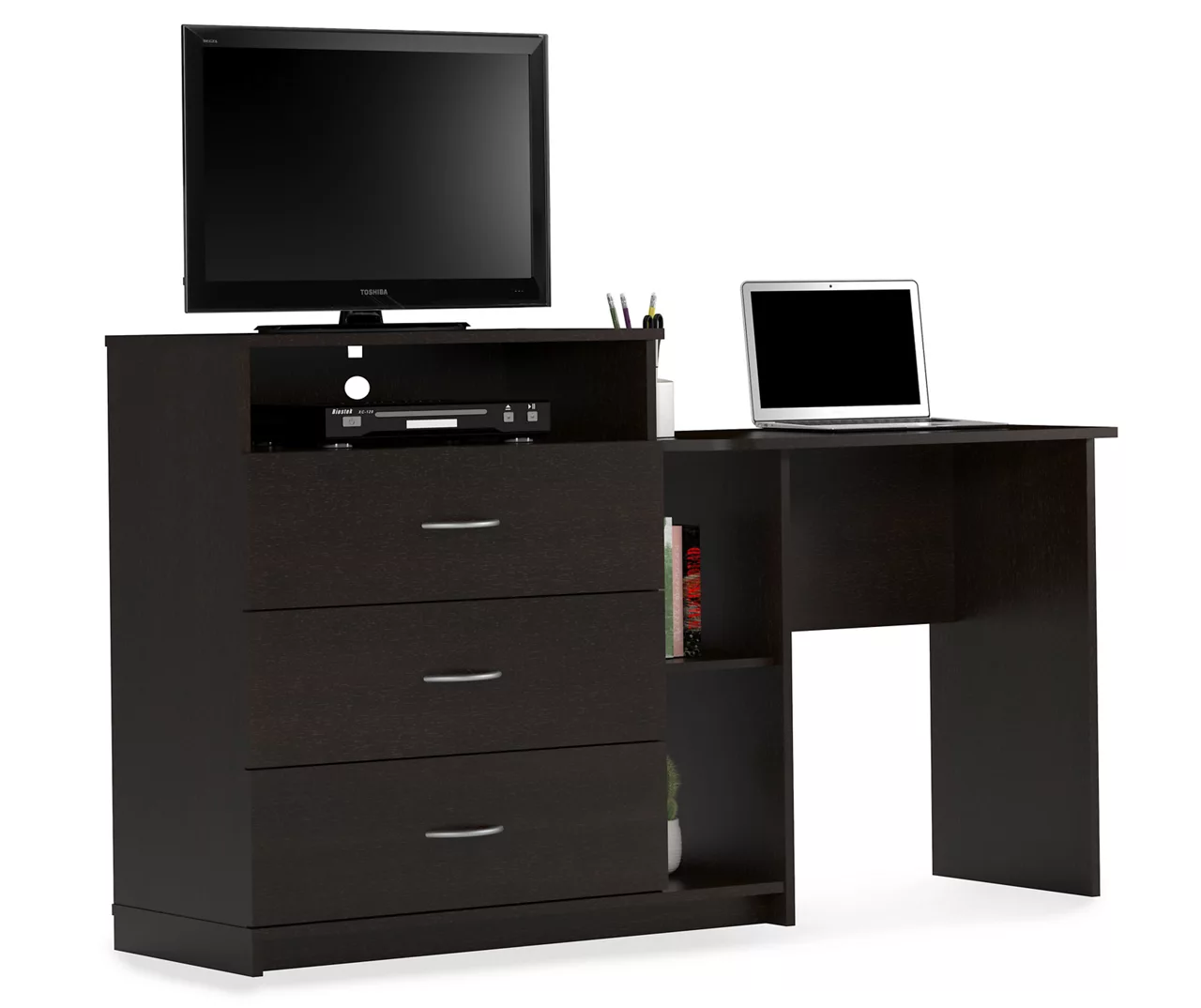Chevil Espresso Media Dresser & Desk 2 Chevil Espresso Media Dresser & Desk - Image 2