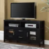 Black 2-Door Media TV Stand