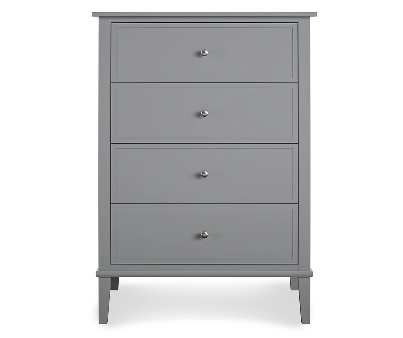 Somerville Gray 4-Drawer Dresser 1 Somerville Gray 4-Drawer Dresser