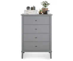 Somerville Gray 4-Drawer Dresser 6 Somerville Gray 4-Drawer Dresser -Best Furniture Store 810498832 3
