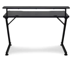 Black LED Gaming Desk With Riser -Best Furniture Store 810499569 1