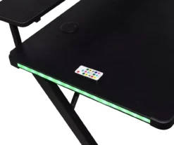 Black LED Gaming Desk With Riser -Best Furniture Store 810499569 5