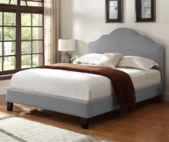 Lombard Light Gray Queen Upholstered Bed -Best Furniture Store 810507931 10