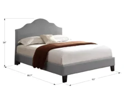 Lombard Light Gray Queen Upholstered Bed -Best Furniture Store 810507931 6