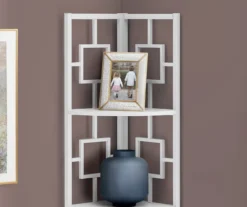 White Square 4-Shelf Corner Bookcase 8 White Square 4-Shelf Corner Bookcase -Best Furniture Store 810512902 4