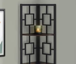 Espresso Square 4-Shelf Corner Bookcase -Best Furniture Store 810512903 4