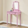 Pink Vanity Table With Mirror