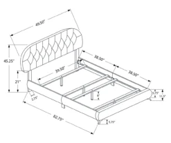 White Tufted Faux Leather Twin Upholstered Platform Bed -Best Furniture Store 810512926 3
