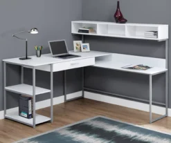 Monarch L-Shaped Corner Desk With Hutch -Best Furniture Store 810512935 1