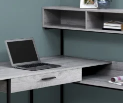 Monarch L-Shaped Corner Desk With Hutch -Best Furniture Store 810512937 4