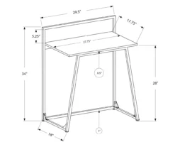 Monarch Small Space Metal Computer Desk -Best Furniture Store 810512941 3