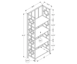 Espresso Square 4-Shelf Open Bookcase 6 Espresso Square 4-Shelf Open Bookcase -Best Furniture Store 810512950 3