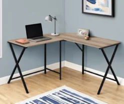 Monarch X Leg L-Shaped Corner Desk 23 Monarch X Leg L-Shaped Corner Desk -Best Furniture Store 810512975 1