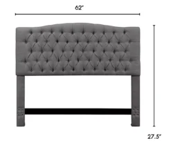 Gray Celeste Upholstered Queen Headboard -Best Furniture Store 810513487 3