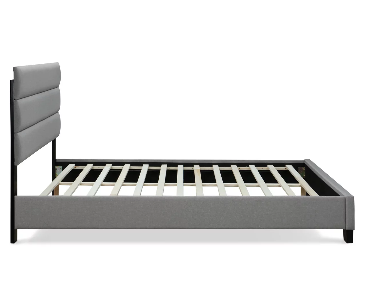 Gray Hudson Queen Upholstered Linen Fabric Bed 6 Gray Hudson Queen Upholstered Linen Fabric Bed - Image 6