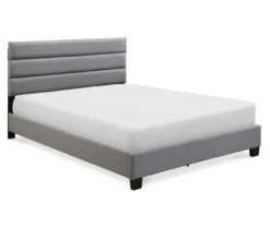 Gray Hudson Queen Upholstered Linen Fabric Bed 19 Gray Hudson Queen Upholstered Linen Fabric Bed -Best Furniture Store 810513495 2