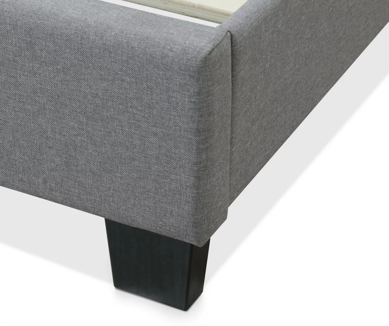 Gray Hudson Queen Upholstered Linen Fabric Bed 12 Gray Hudson Queen Upholstered Linen Fabric Bed - Image 12