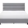 Gray Hudson Queen Upholstered Linen Fabric Bed
