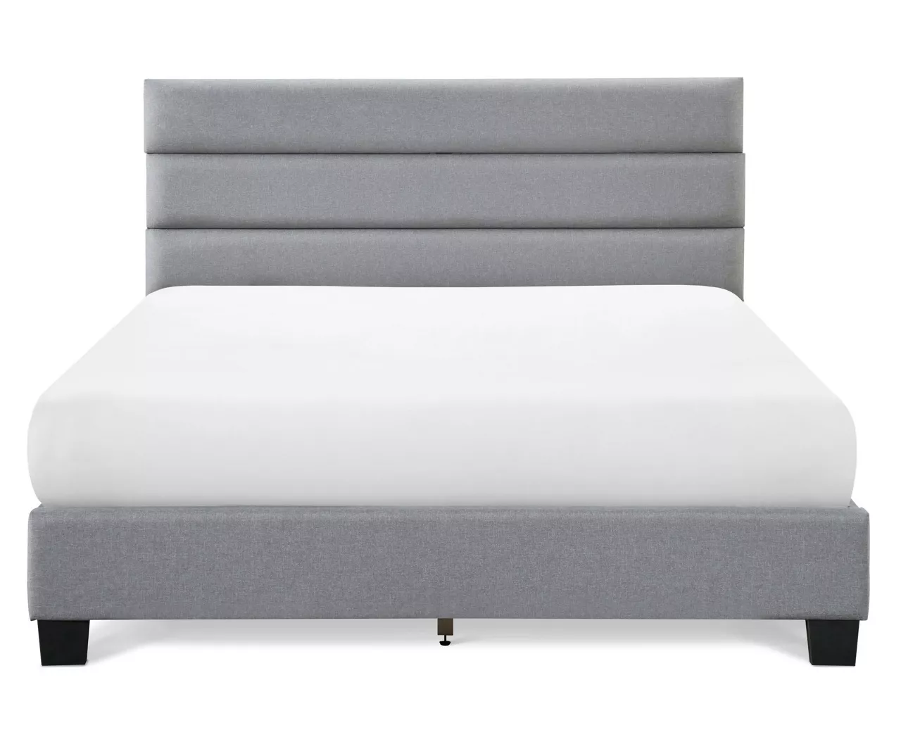 Gray Hudson Queen Upholstered Linen Fabric Bed 1 Gray Hudson Queen Upholstered Linen Fabric Bed
