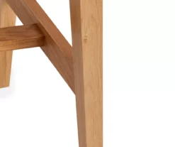 25.59" Oak & White Abacus Wood Counter Stool -Best Furniture Store 810513499 4