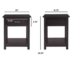 Baily Black Nightstand -Best Furniture Store 810513516 4