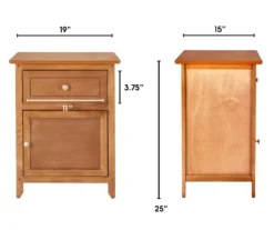 Alcott Light Brown Side Table With Drawer -Best Furniture Store 810513518 3