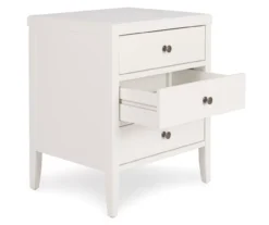 White Finley Wood 3-Drawer Nightstand -Best Furniture Store 810513520 4