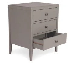 Gray Finley Wood 3-Drawer Nightstand -Best Furniture Store 810513522 3