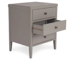 Gray Finley Wood 3-Drawer Nightstand -Best Furniture Store 810513522 4