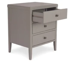 Gray Finley Wood 3-Drawer Nightstand -Best Furniture Store 810513522 5