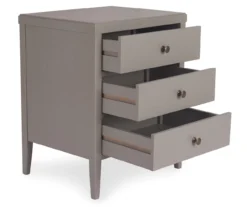 Gray Finley Wood 3-Drawer Nightstand -Best Furniture Store 810513522 6