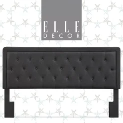 Charcoal Gray Amery Upholstered King Headboard -Best Furniture Store 810513527