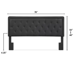 Charcoal Gray Amery Upholstered King Headboard -Best Furniture Store 810513527 4