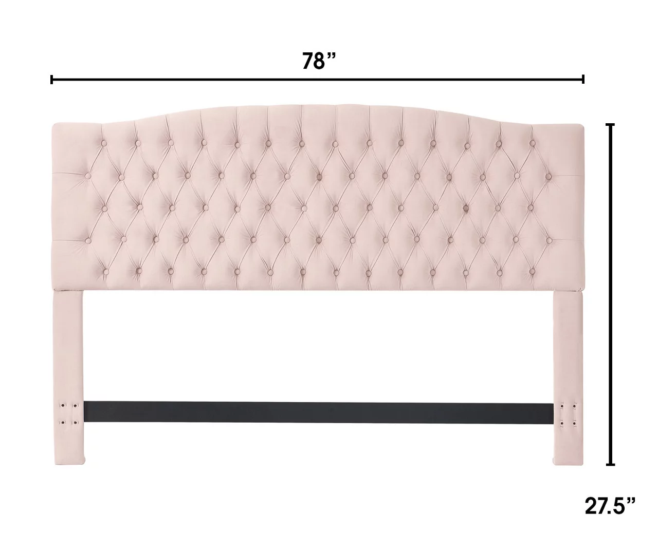 French Blush Pink Celeste Upholstered King Headboard 5 French Blush Pink Celeste Upholstered King Headboard - Image 5