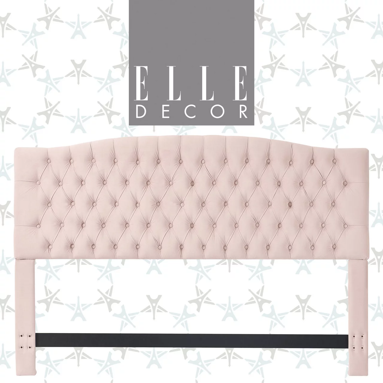 French Blush Pink Celeste Upholstered King Headboard 6 French Blush Pink Celeste Upholstered King Headboard - Image 6