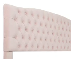 French Blush Pink Celeste Upholstered Queen Headboard -Best Furniture Store 810513529 4