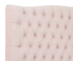 French Blush Pink Celeste Upholstered Queen Headboard -Best Furniture Store 810513529 5